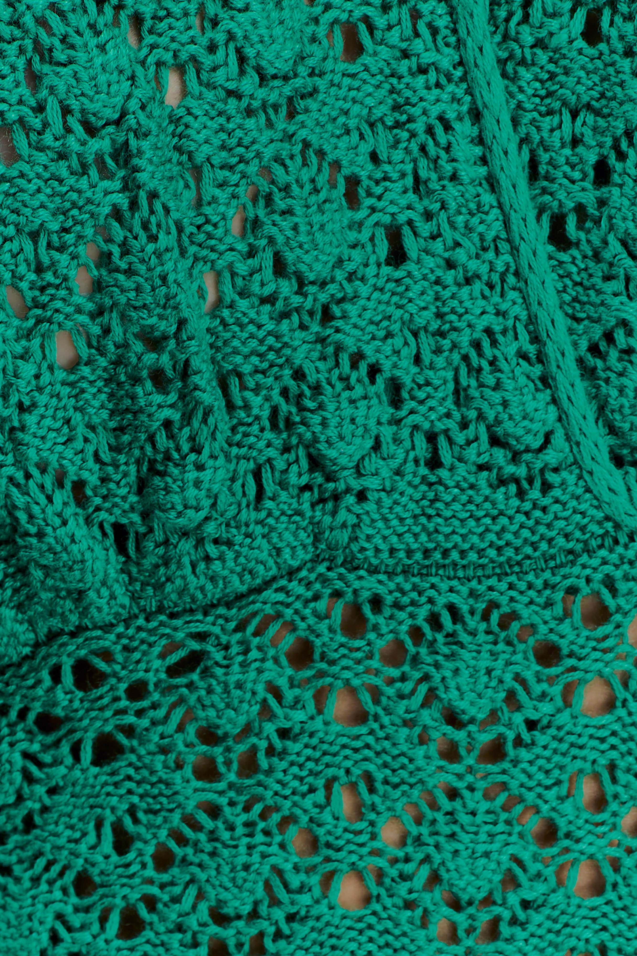 Deeliah Halterneck Crochet Maxi Dress Emerald