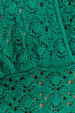 Deeliah Halterneck Crochet Maxi Dress Emerald