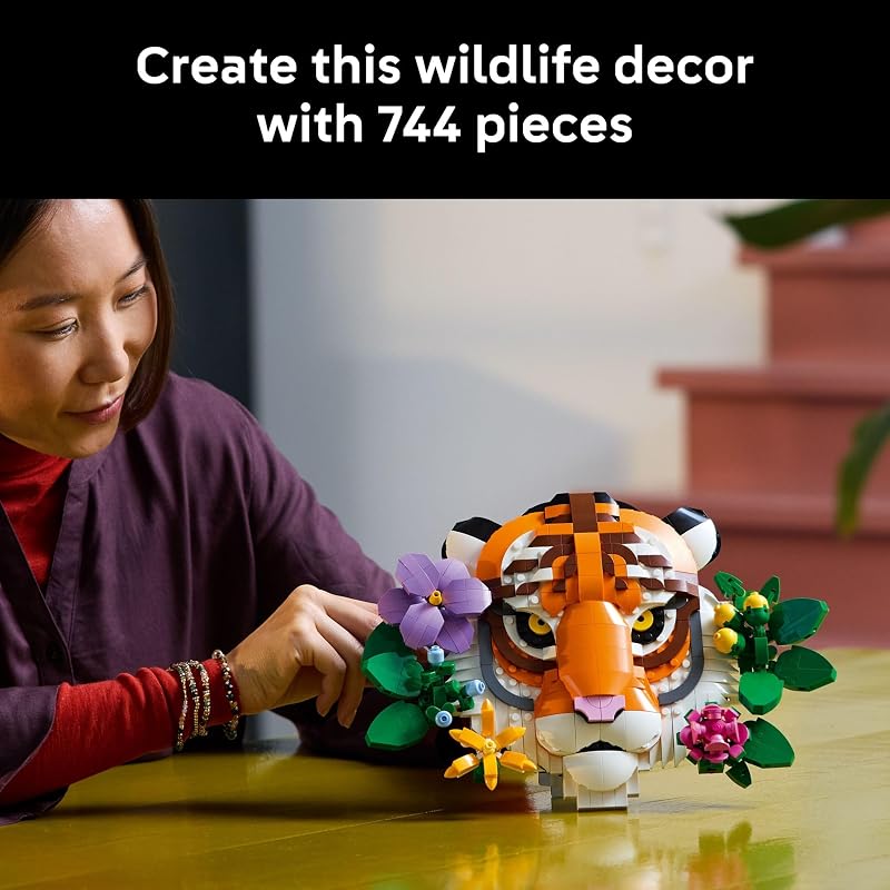 LEGO Art The Fauna Collection Tiger Building Set for Adults 18 New Home or Housewarming Gift Idea Collectible DIY Kit for Men and Women Who Enjoy Arts and Crafts 31217