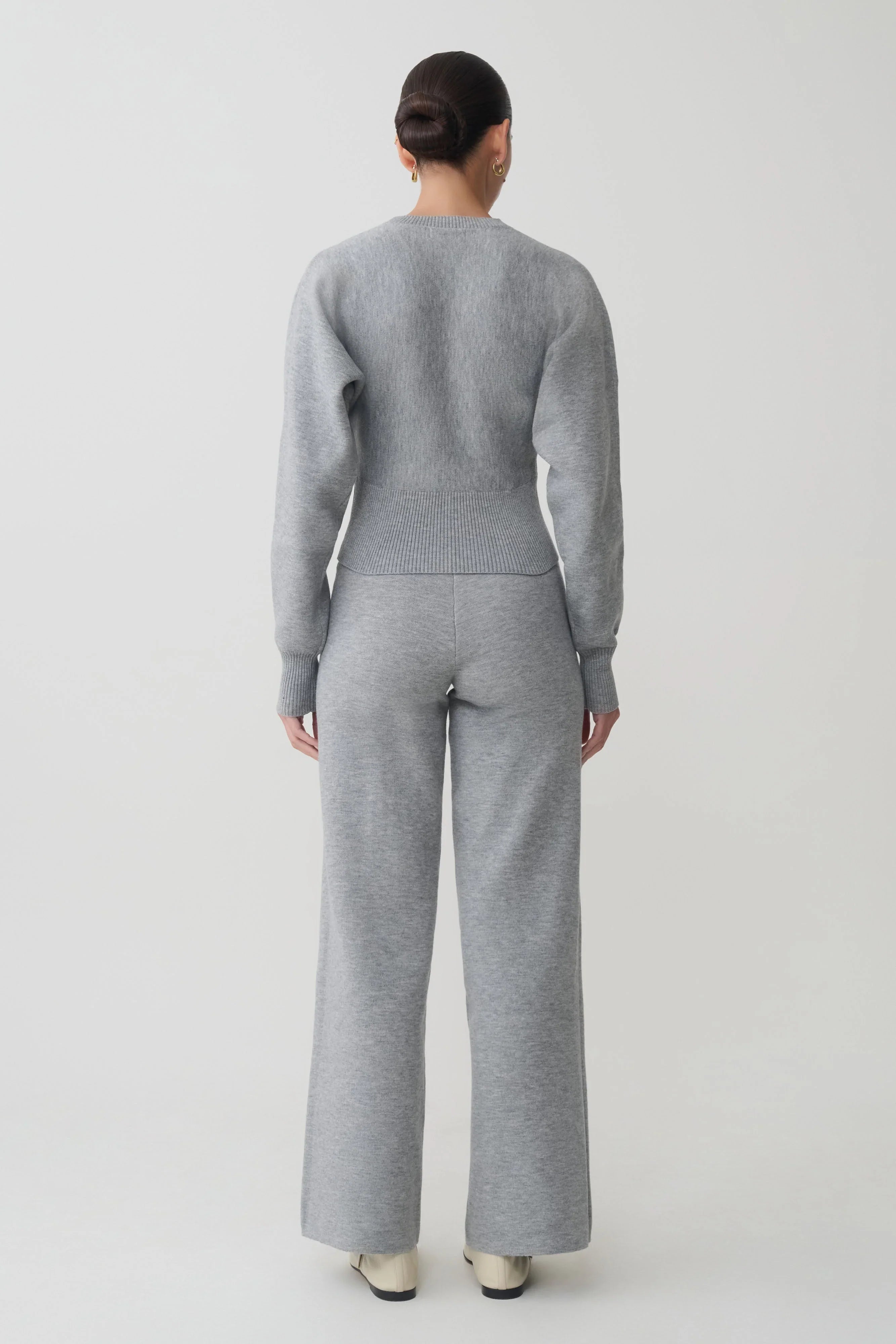 Ciaralee Cinched Waist Jumper Grey Marle