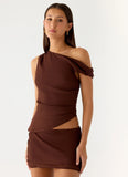 Caleb Mini Skirt Chocolate