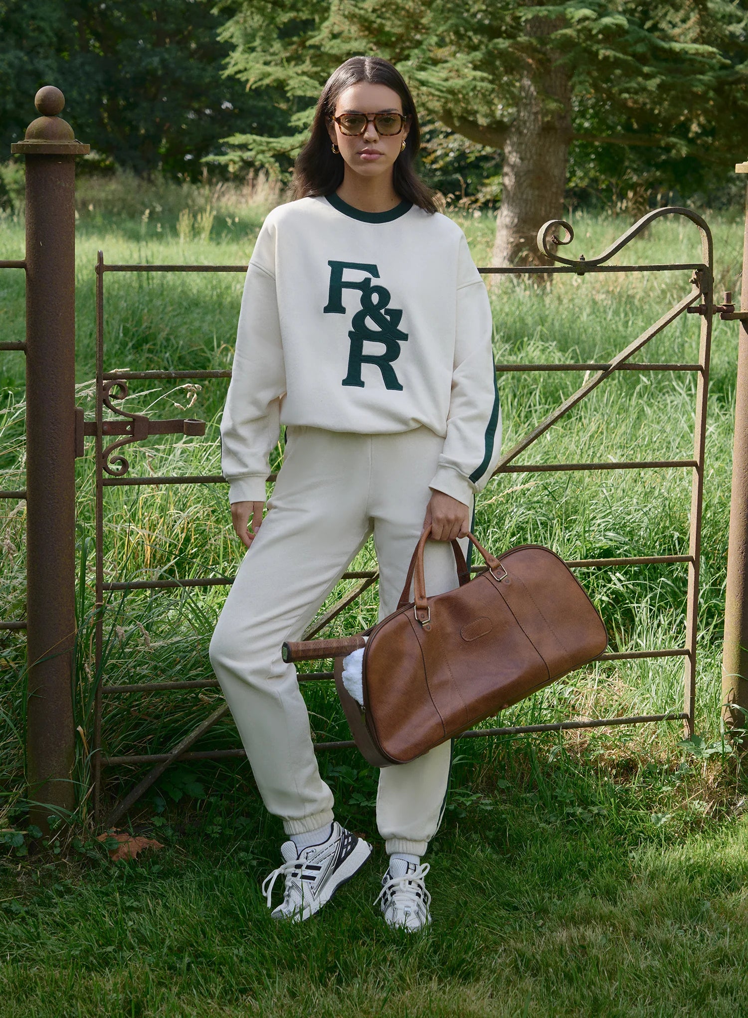 Cream 4th Branded Contrast Trim Jogger Sloane