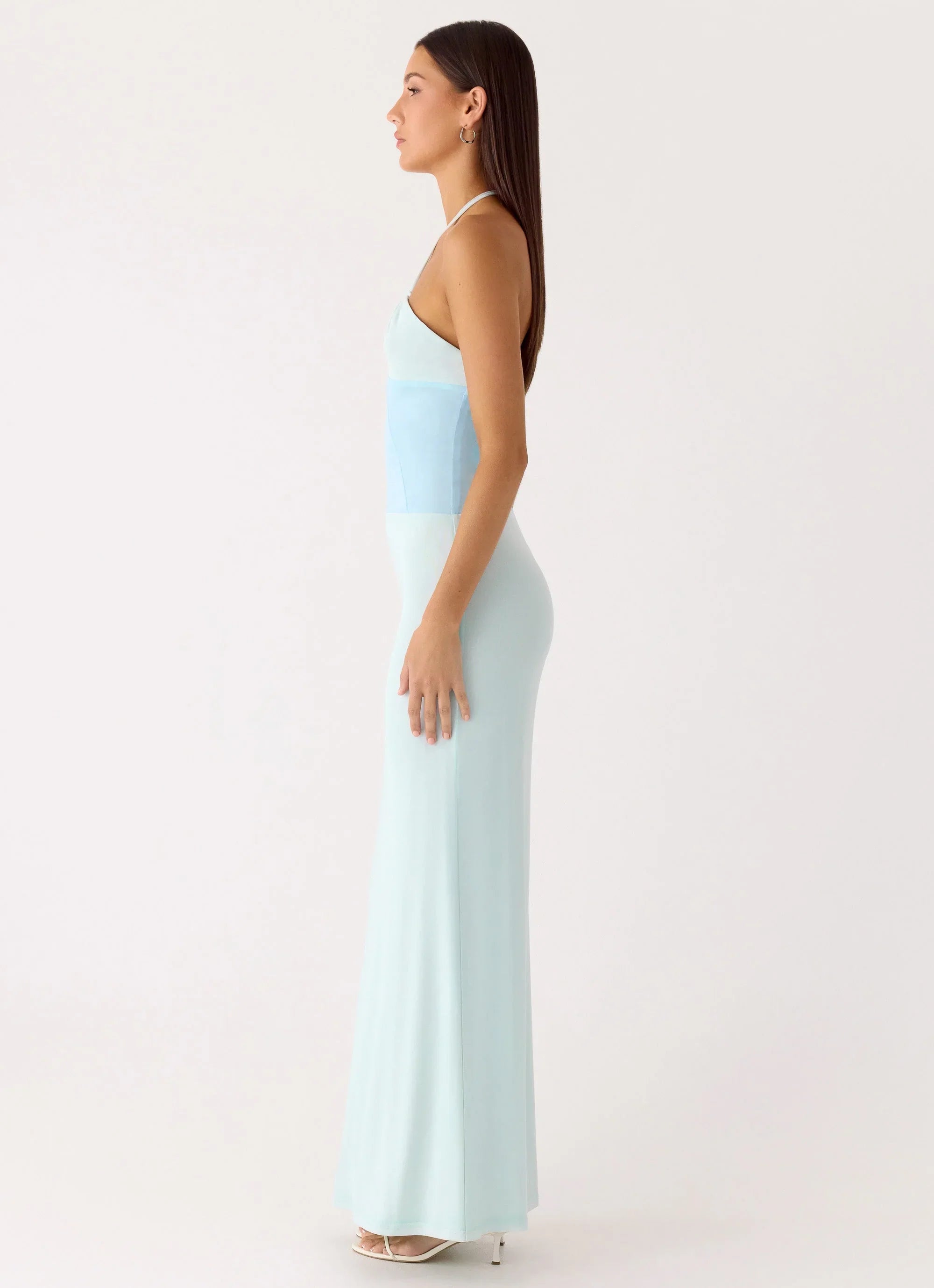 Romilly Mesh Maxi Dress Teal