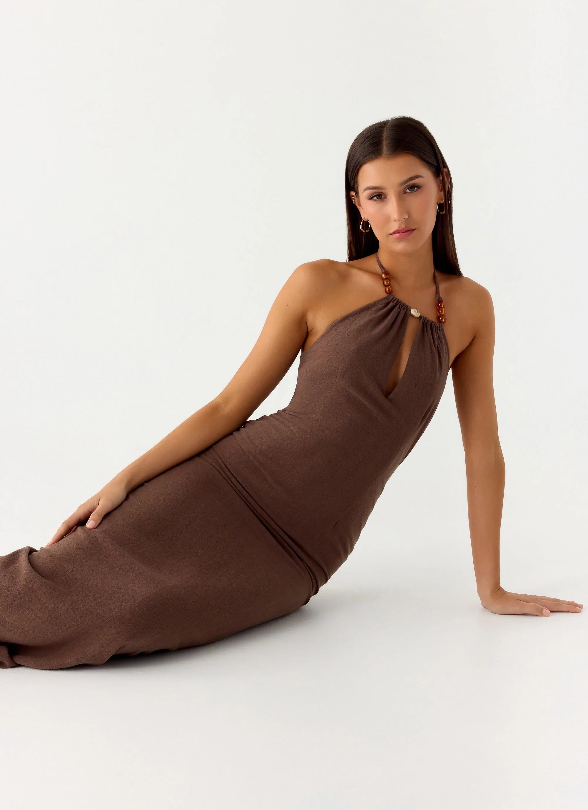 Bloomers Maxi Dress Brown
