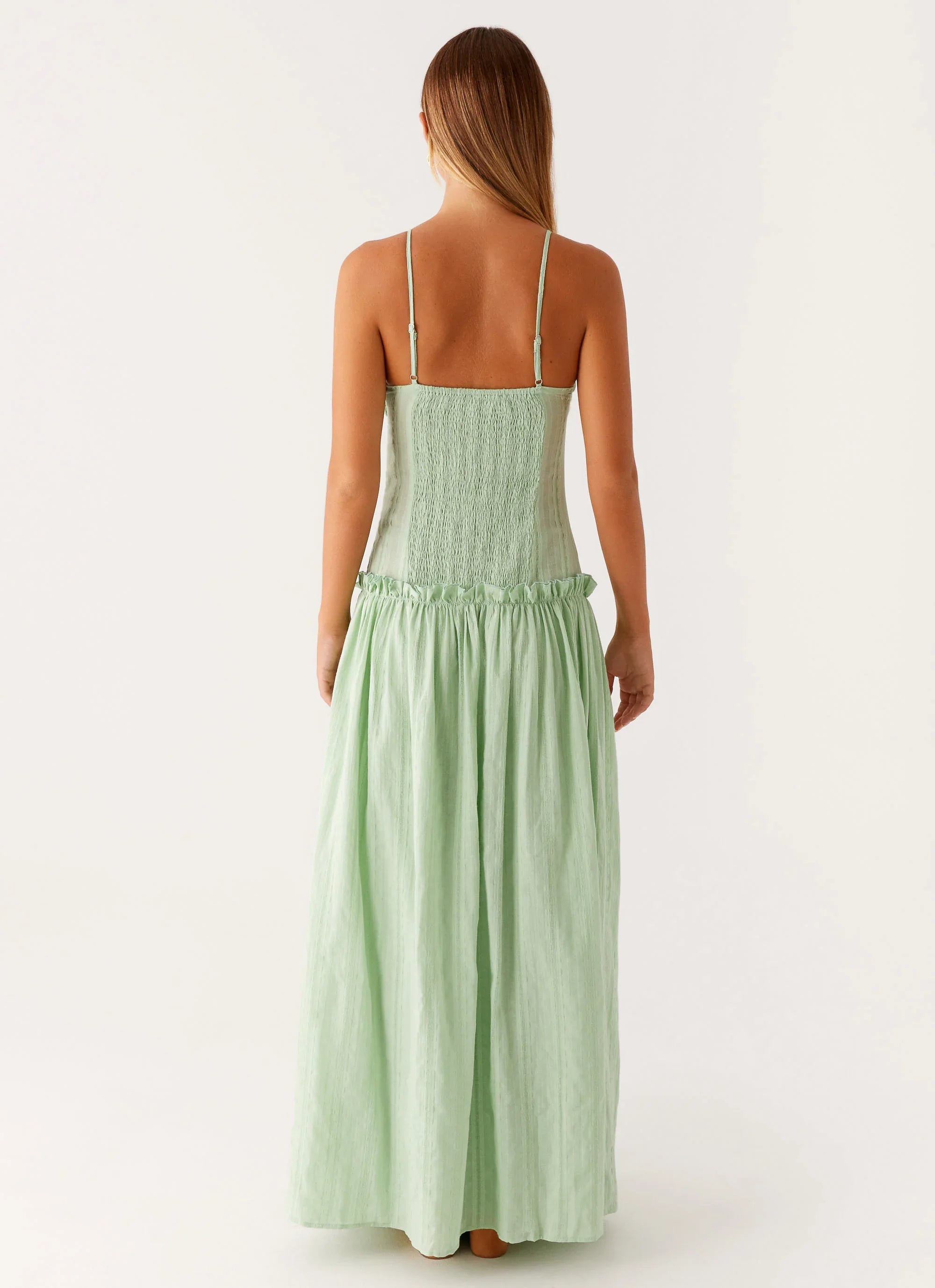 Jacinda Drop Waist Maxi Dress Sage