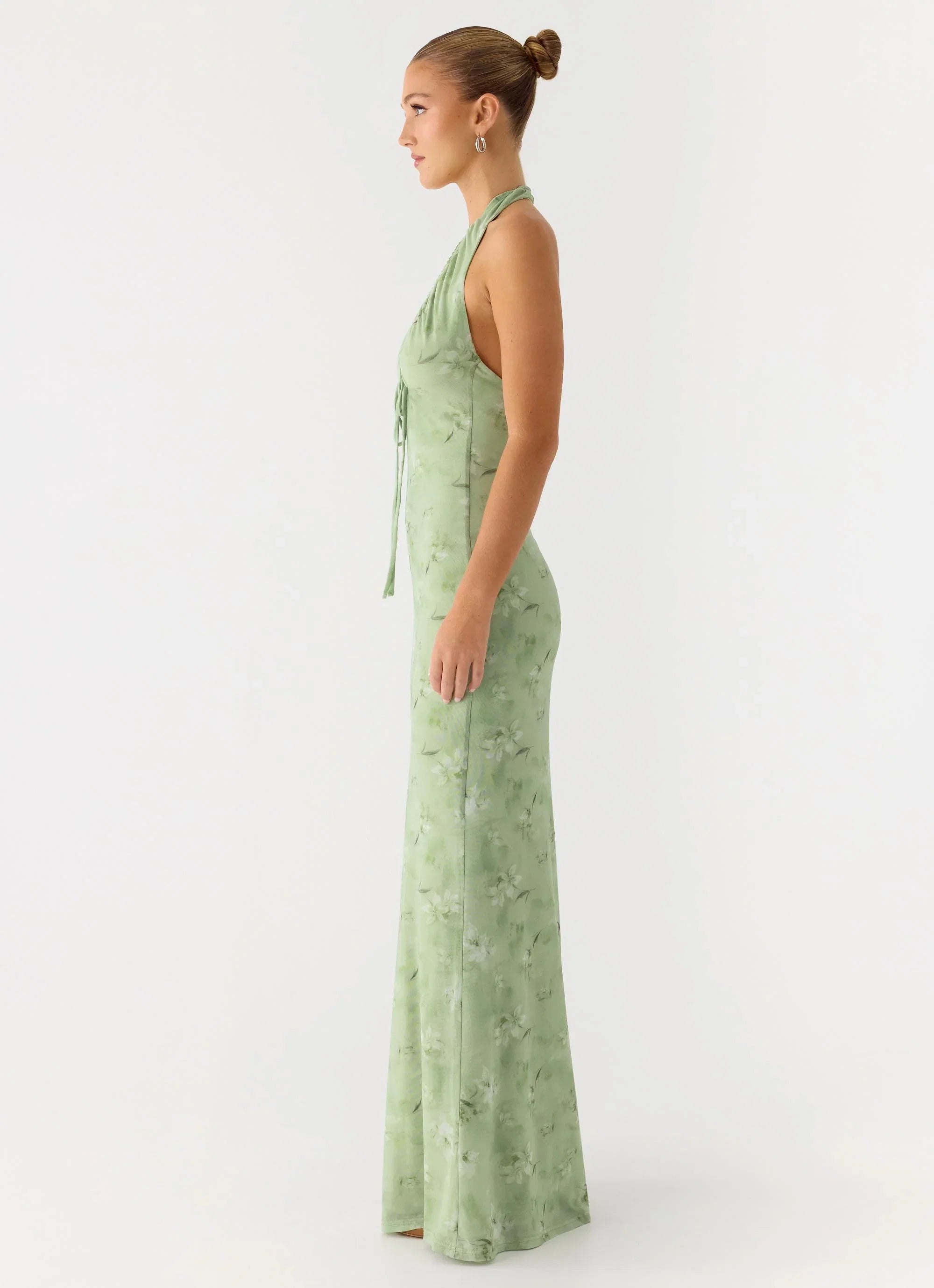 Ask You Twice Maxi Dress Blurred Lime