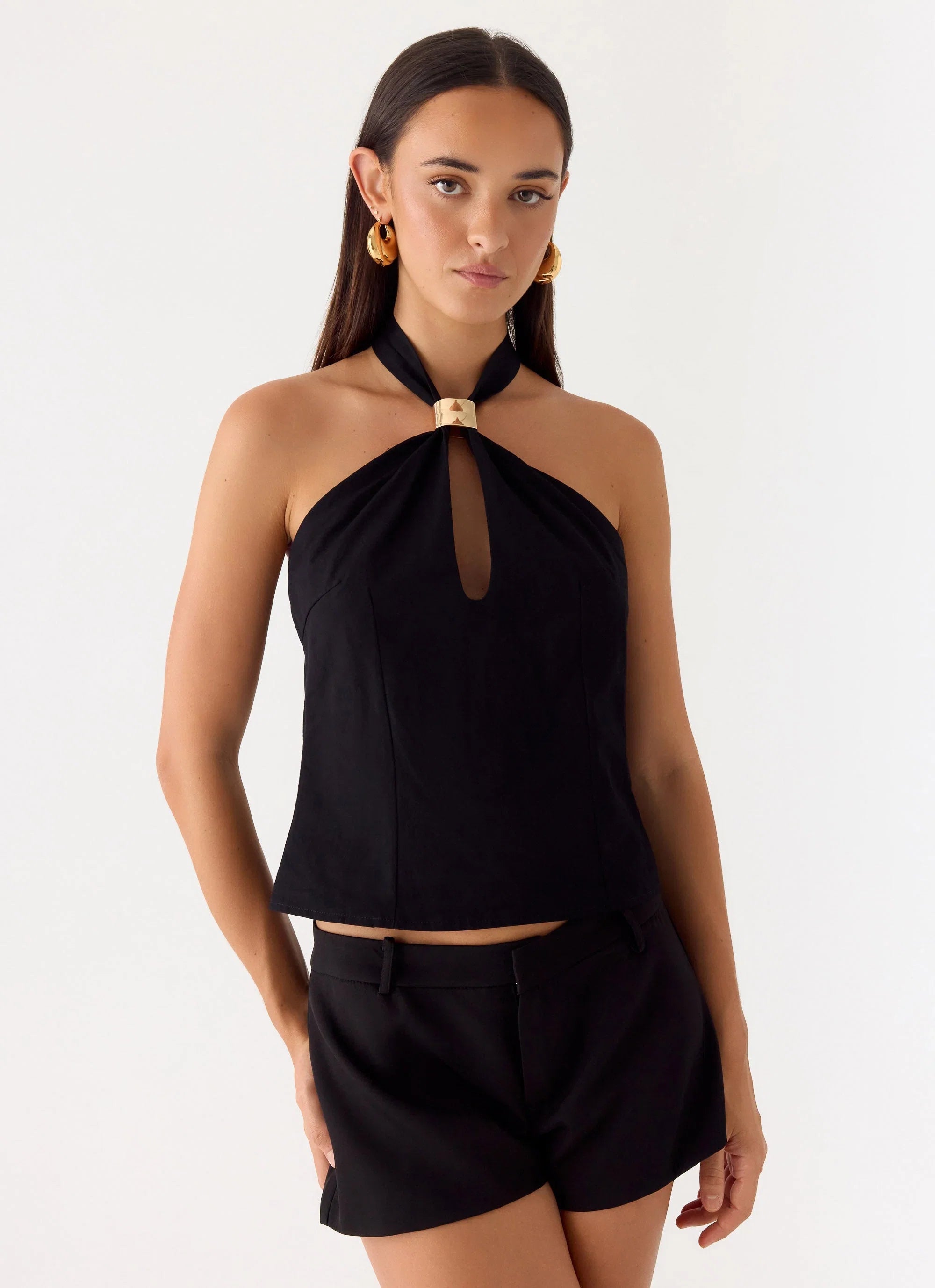 Odetta Halter Top Black