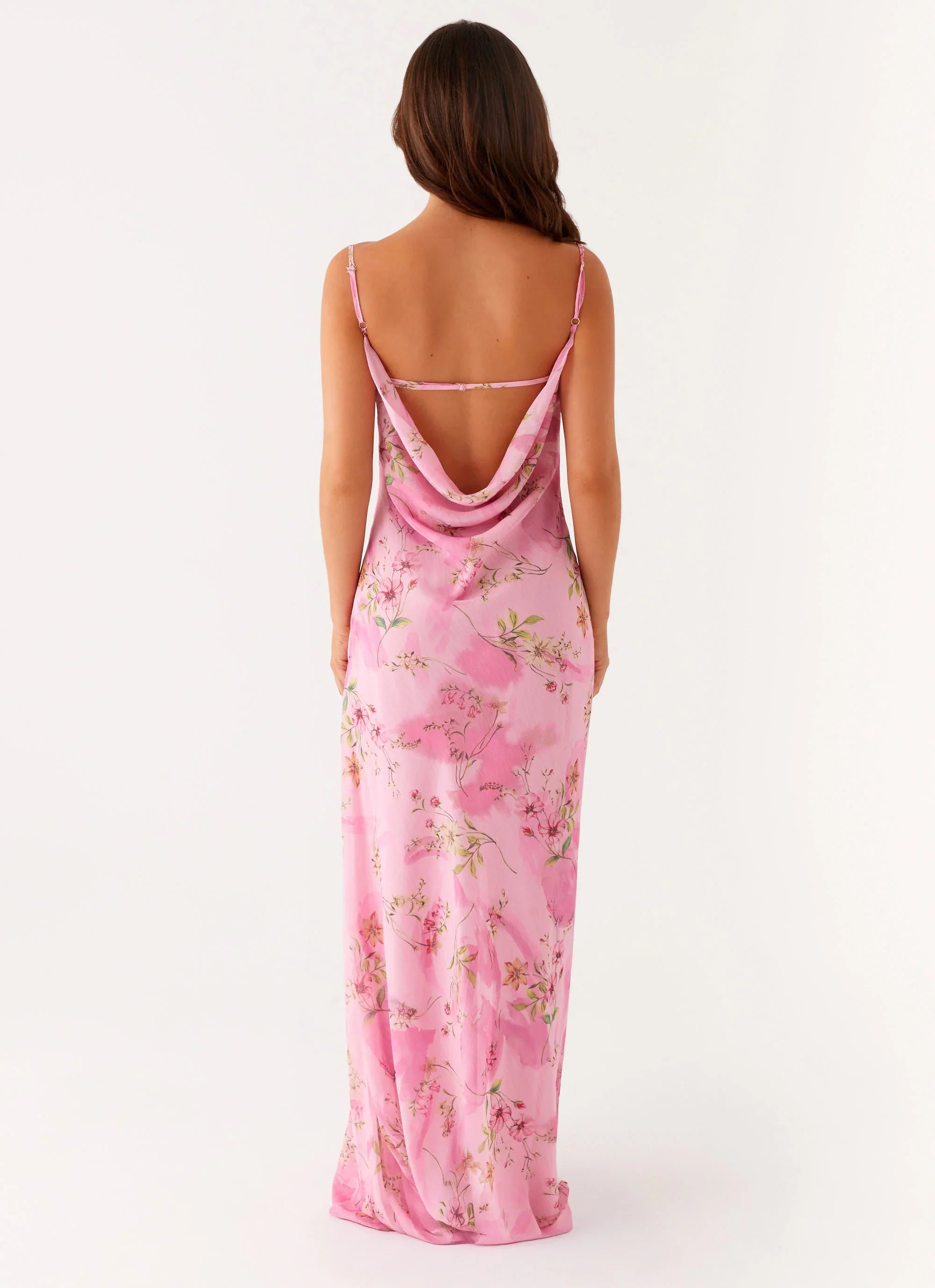 Orlando Maxi Dress Pink Floral Print