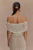 Cordelia Off Shoulder Knit Top Ivory