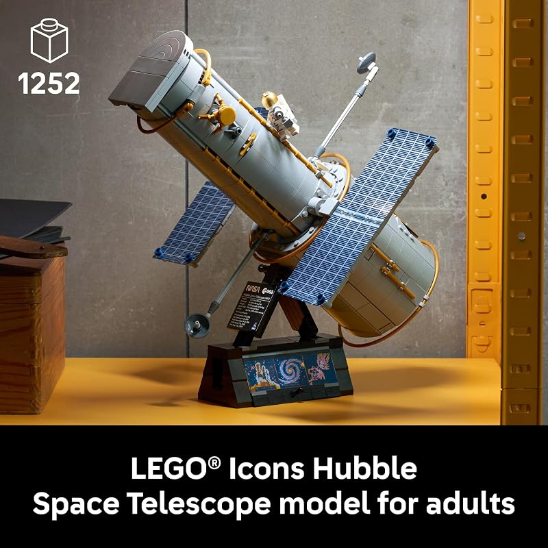 LEGO Icons Hubble Space Telescope 11382 Building Sets for Adults Ages 18 Space Model Decor Home Office or Book Shelf Display 1252 pieces Gift Idea