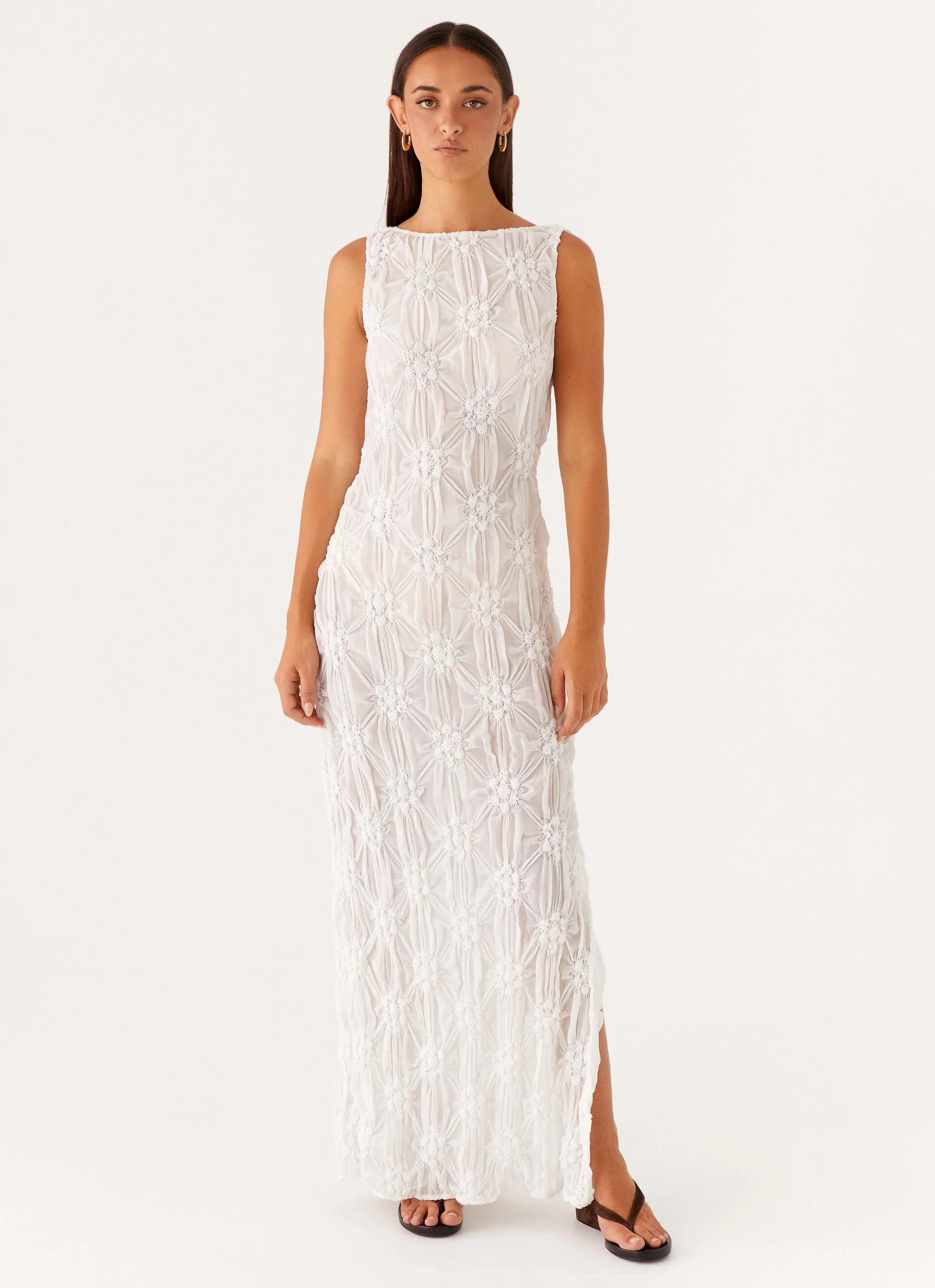 Briar Backless Maxi Dress Ivory