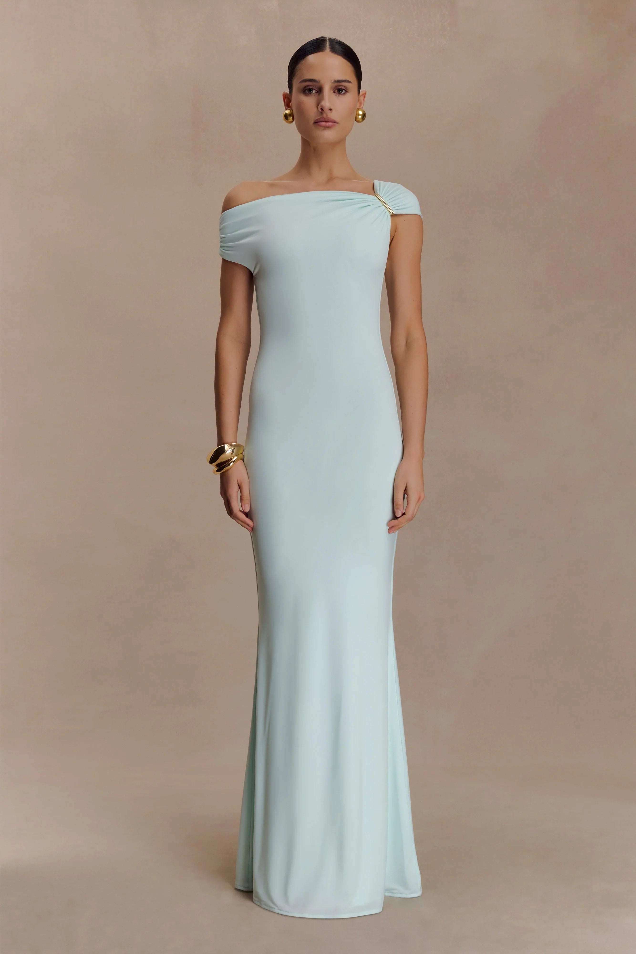 Kinsley Slinky Maxi Dress With Hardware Lagoon