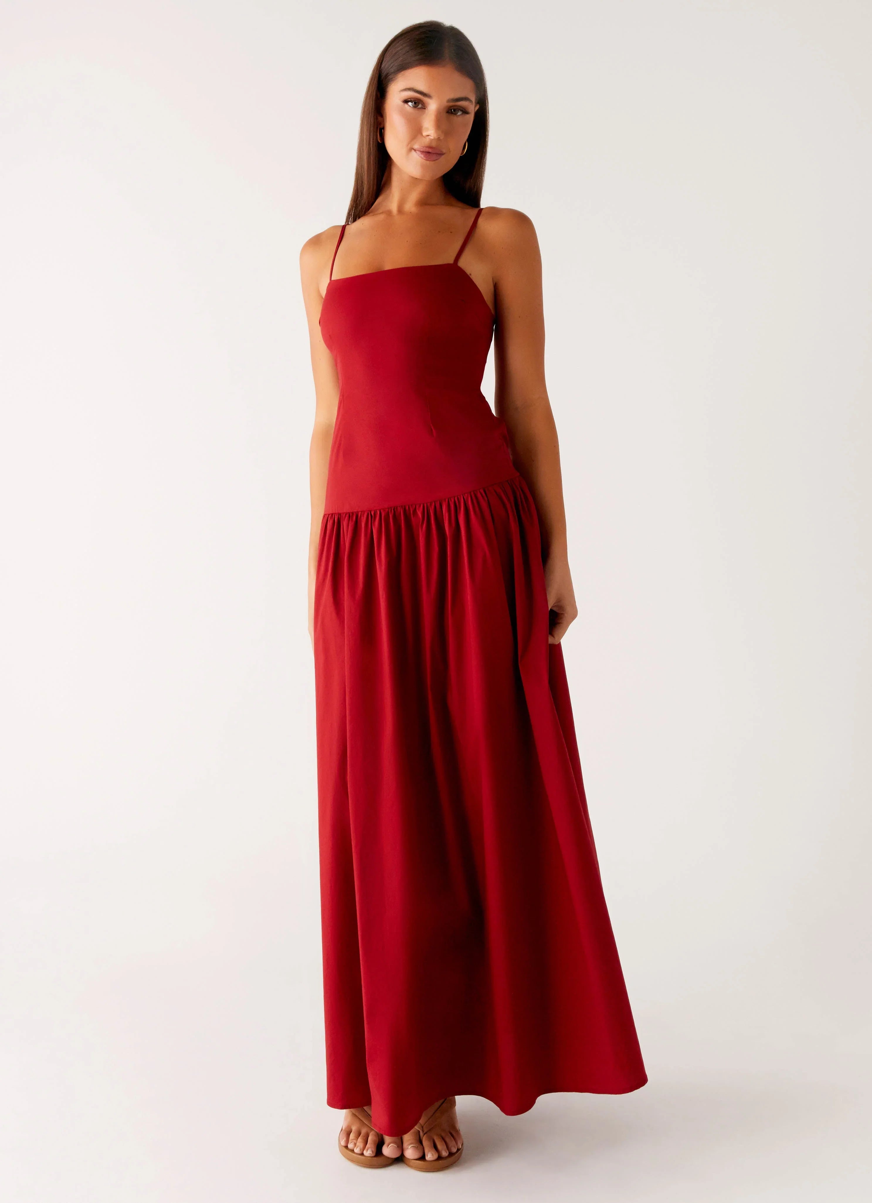 Vince Cami Maxi Dress Deep Red