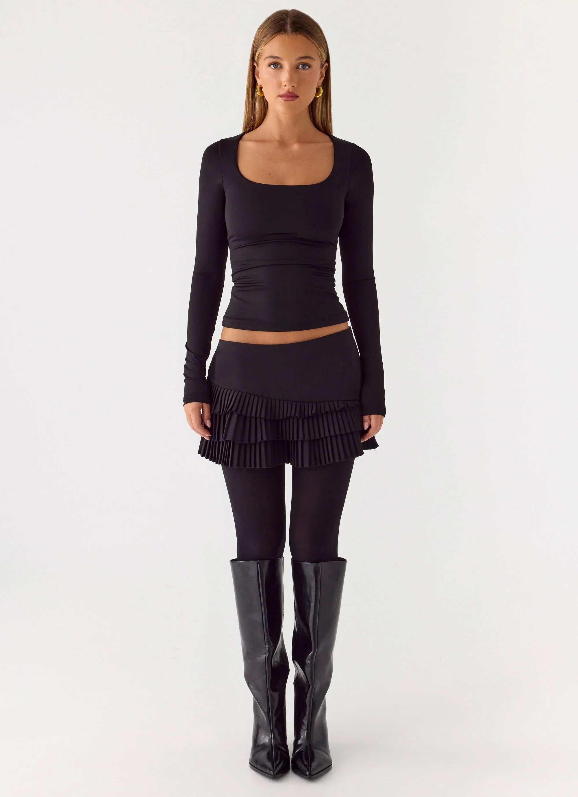Skyler Mini Skort Black