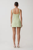Beth Tweed Mini Dress Pastel Green