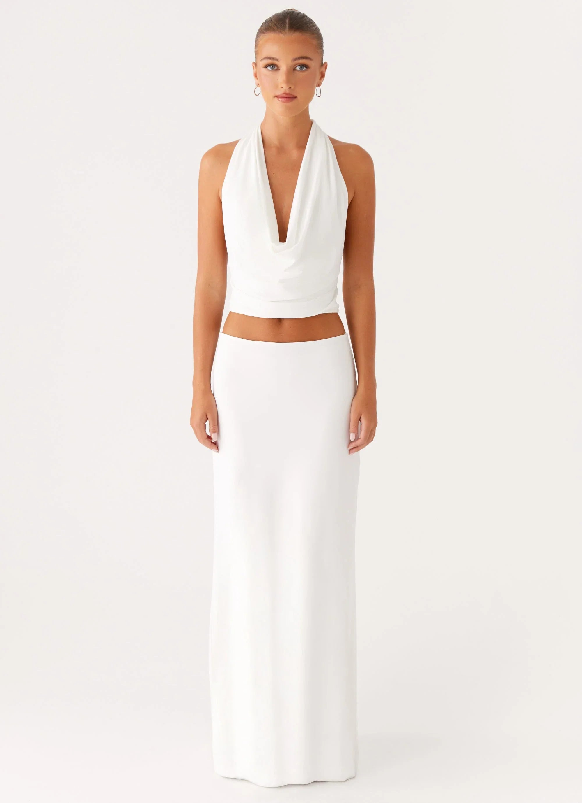 Ashi Cowl Top White