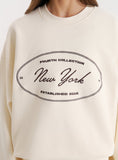 Cream New York Emblem Sweatshirt