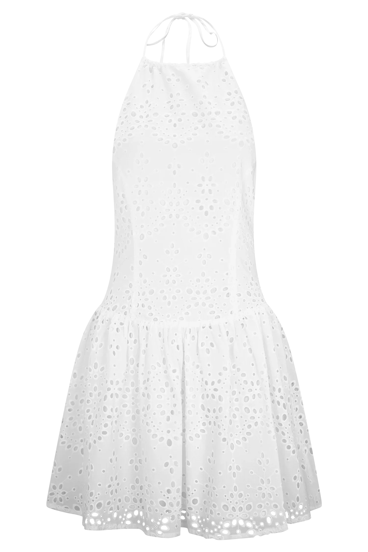 Carlina Broderie Mini Dress White