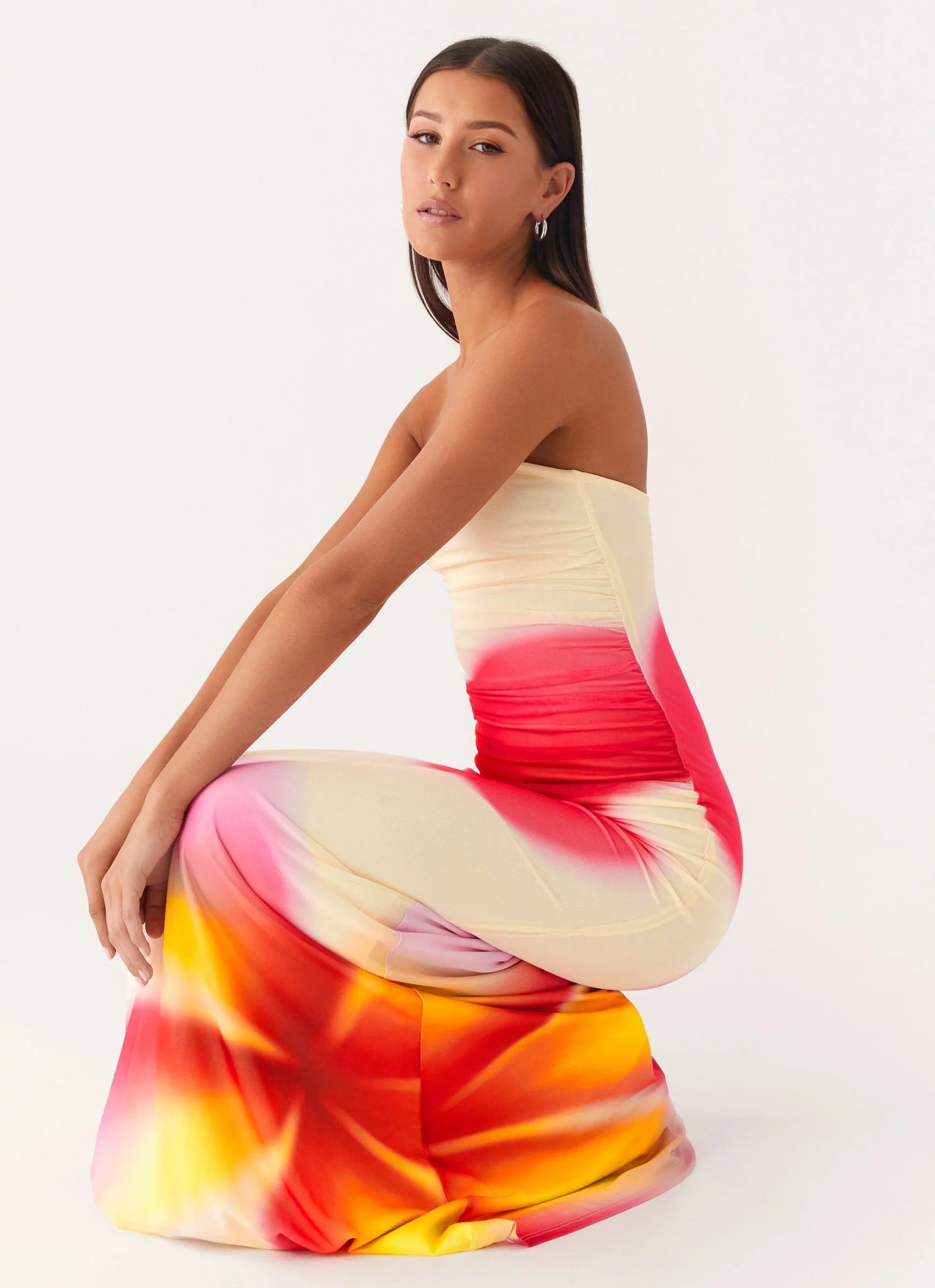 Iroha Strapless Maxi Dress Frangipani Yellow