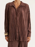 Chocolate Plisse Shirt