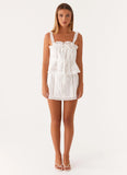 Kaya Mini Skirt White