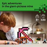 LEGO Minecraft the Pickaxe Mine Kids Toy Building Set for Boys and Girls Minecraft Toy for Gaming Fans 8 Includes Alex Miner and Stray Spider Jockey Minifigure Birthday Gift Idea 21277