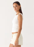 Short Notice Top White