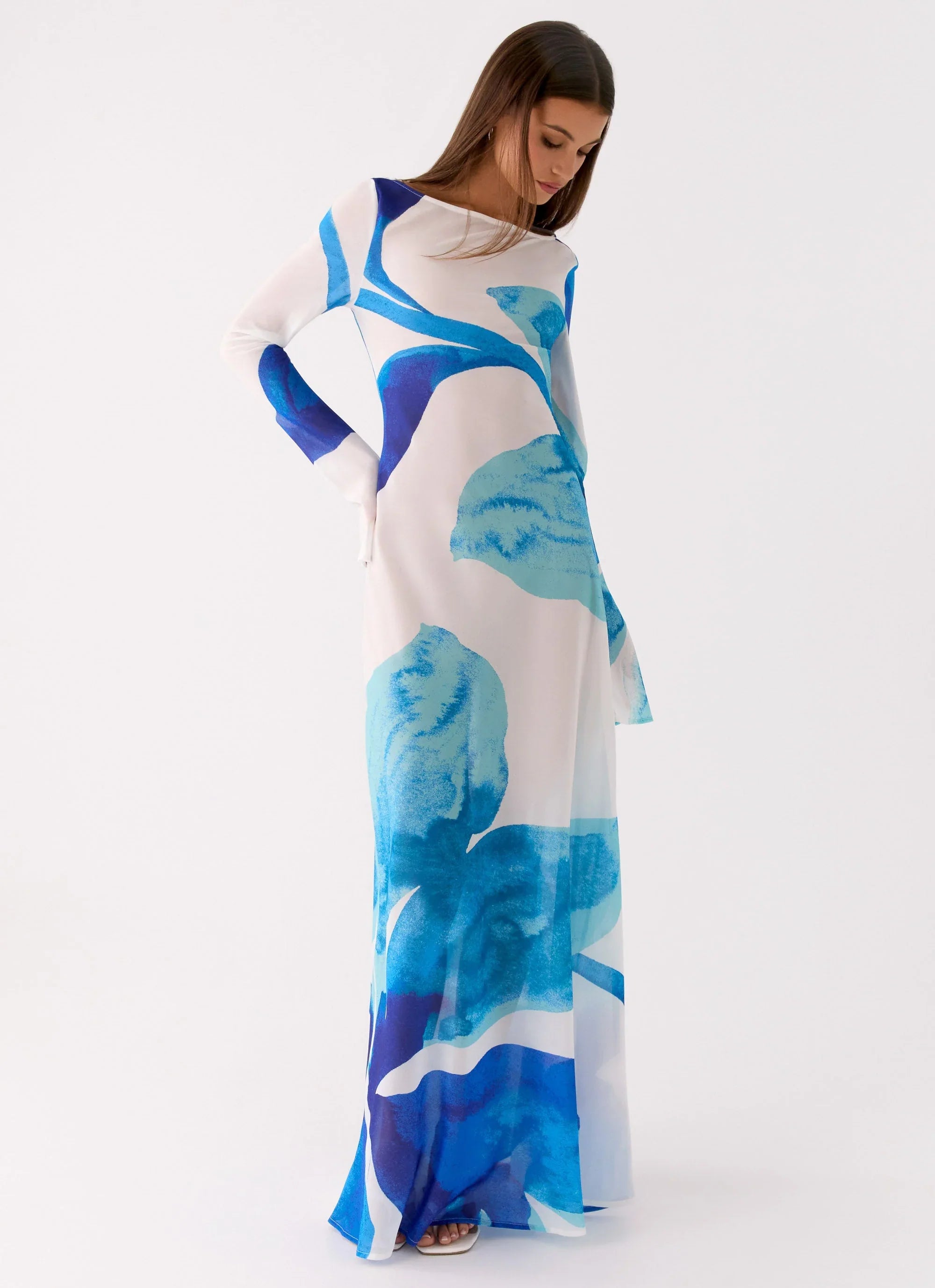 Lorde Maxi Dress Cerulean Bloom