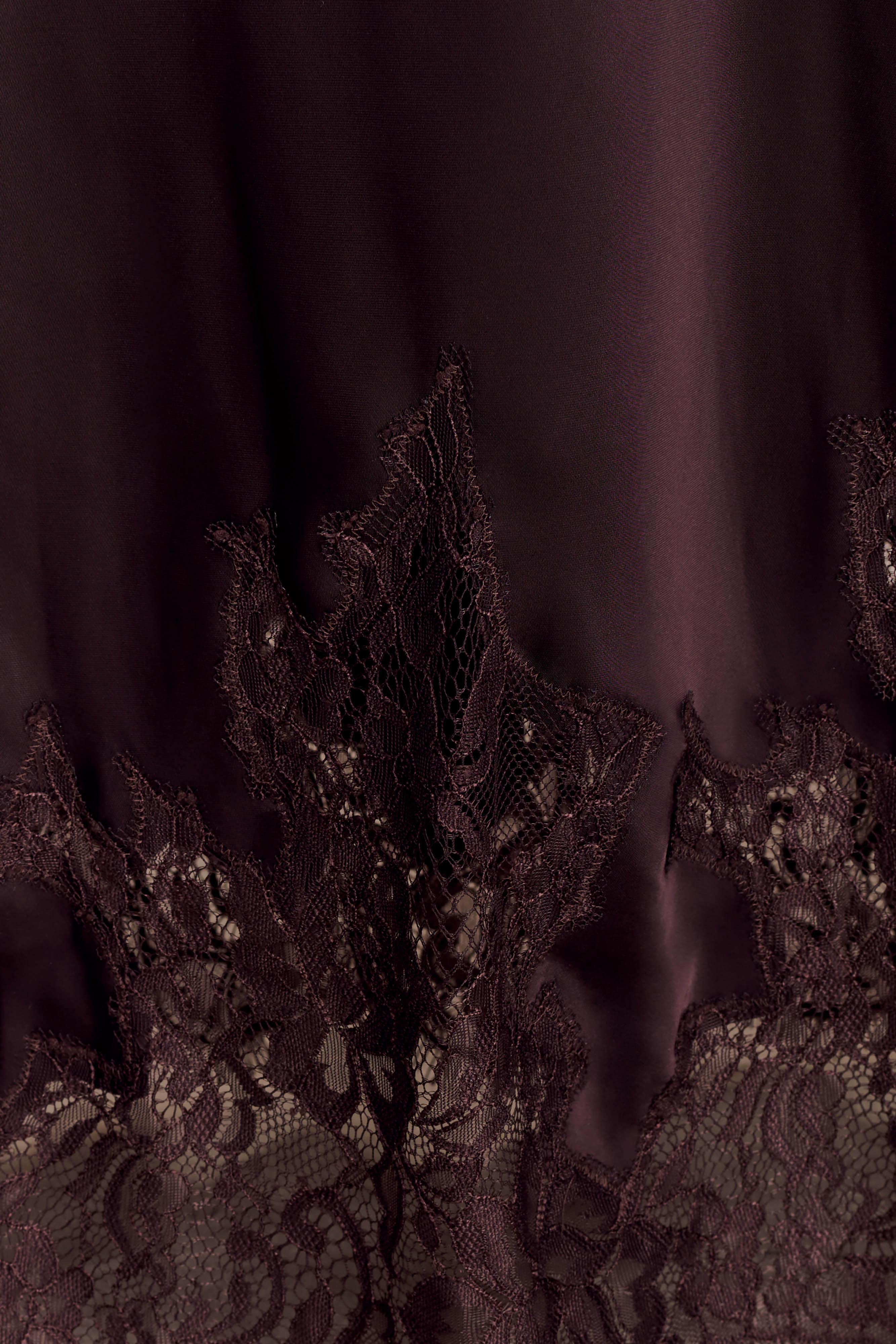 Nina Satin And Lace Camisole Chocolate