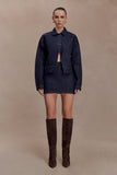Ellie Denim Mini Skirt Washed Indigo Blue