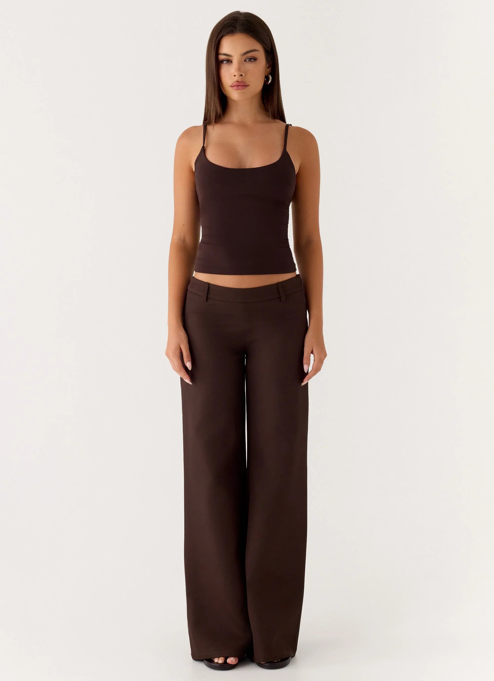 Hot as Ice Low Rise Pants Chocolate