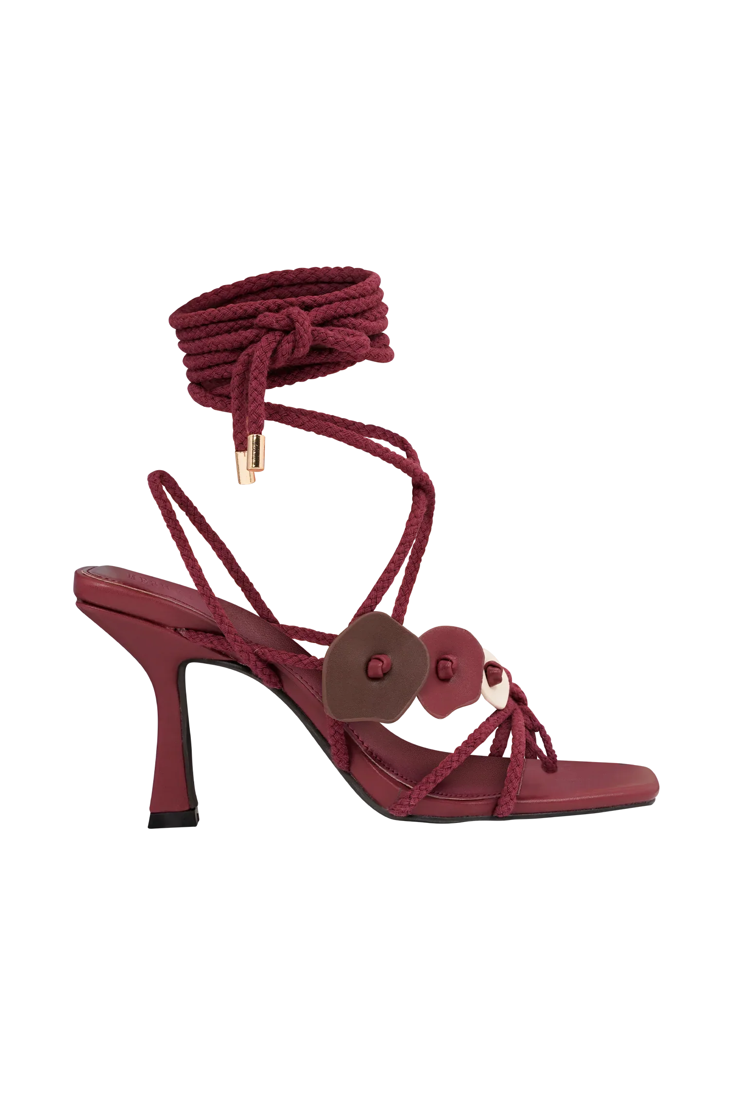 Ezekiel Strappy Sandal Heel Wine