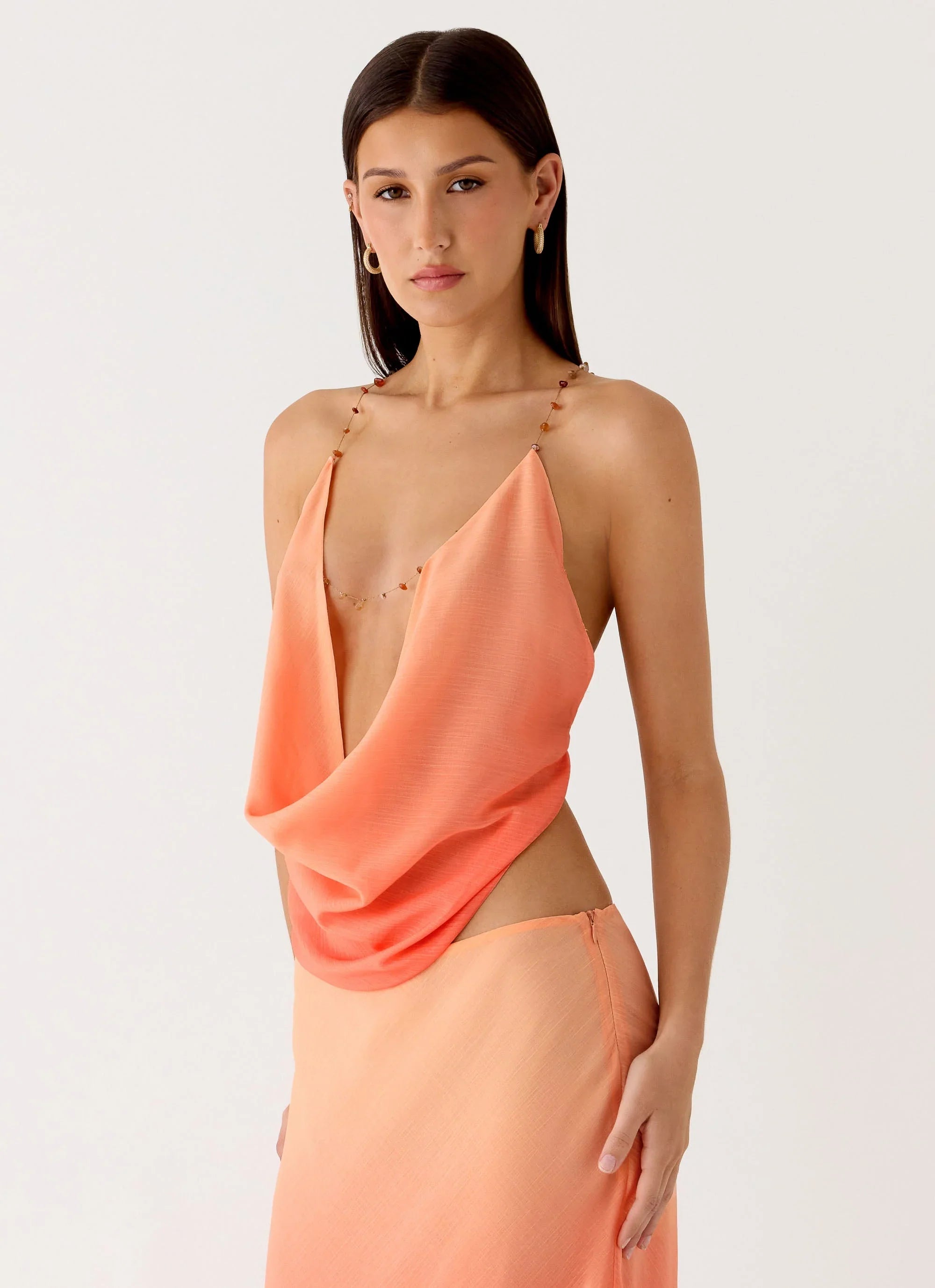 Feliciana Cowl Top Sunset Ombre