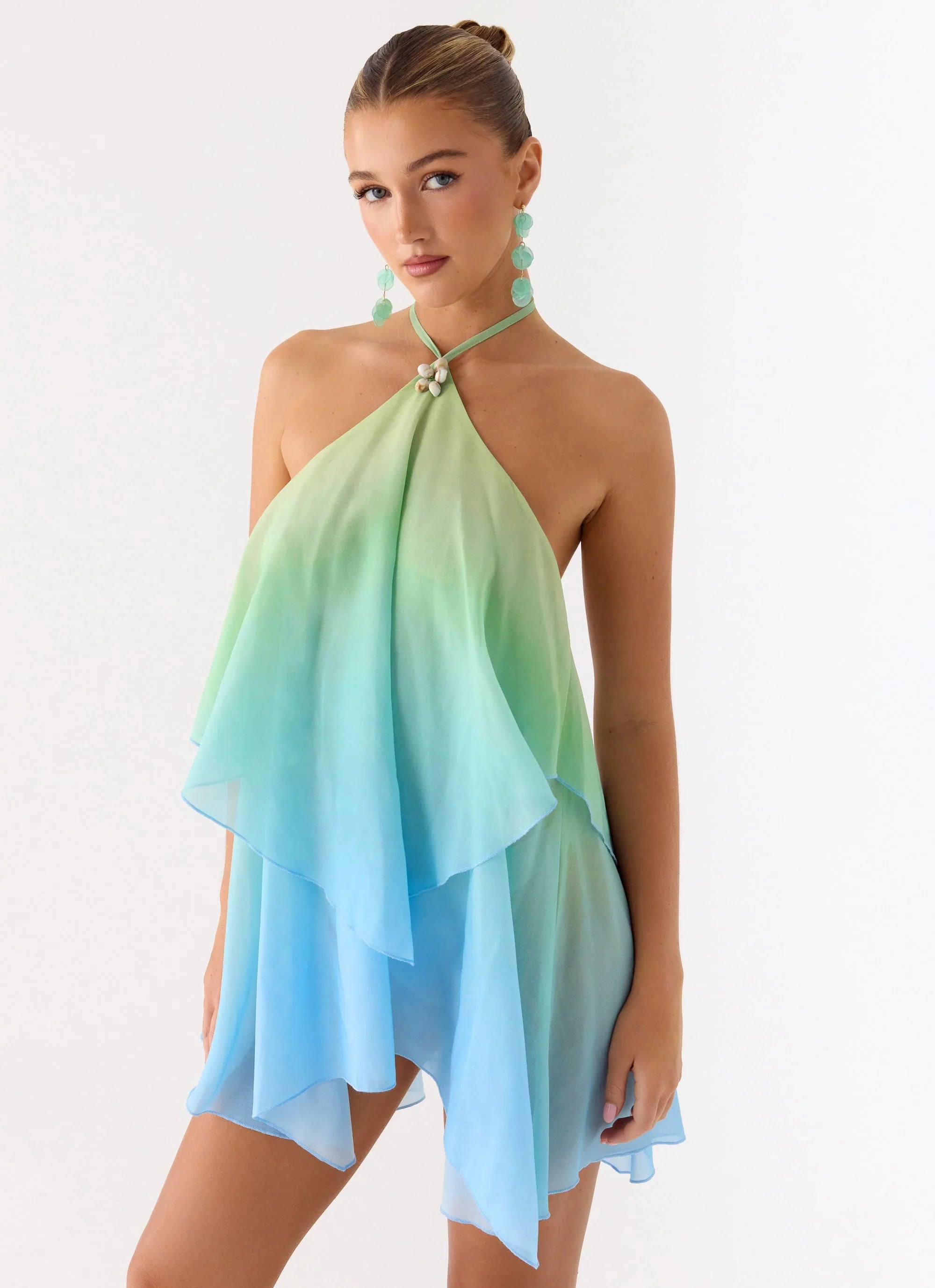 Twin Flame Mini Dress Sea Ombre