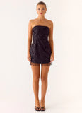 Wear My Kiss Mini Dress Black