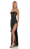 Corset Maxi Dress in Black