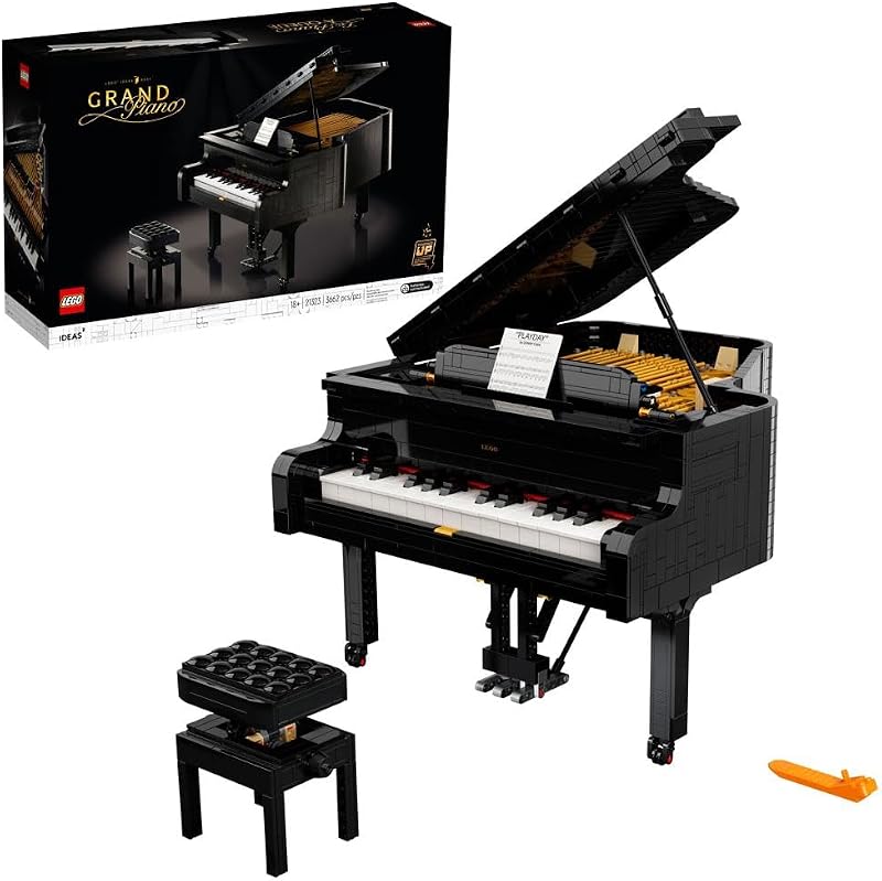 LEGO Ideas Grand Piano 21323 Model Building Set for Adults Collectible Home Décor Kit Gift for Music Lovers with Motor and Power Functions