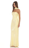 Strapless Fitted Maxi Dress With Chocker Style Scarf