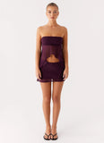 Caleb Mini Skirt Plum