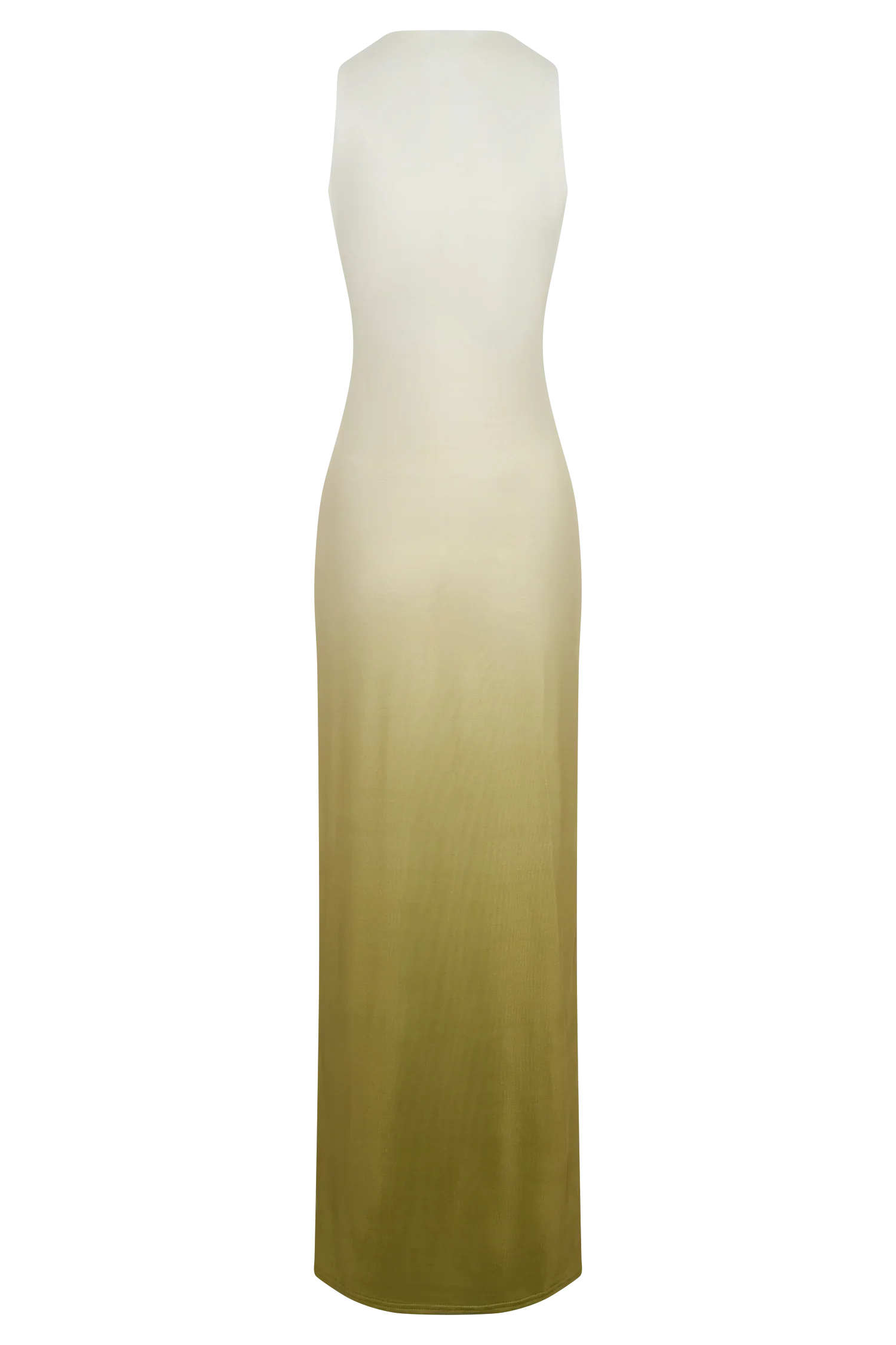Stella Draped Slinky Maxi Dress Ombre Vintage Olive