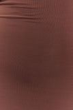 Ashford Asymmetrical Slinky Maxi Dress Chocolate