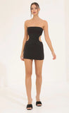 Rhinestone Cutout Dress in Black