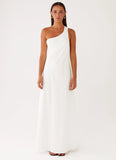 Oaklyn One Shoulder Maxi Dress Ivory