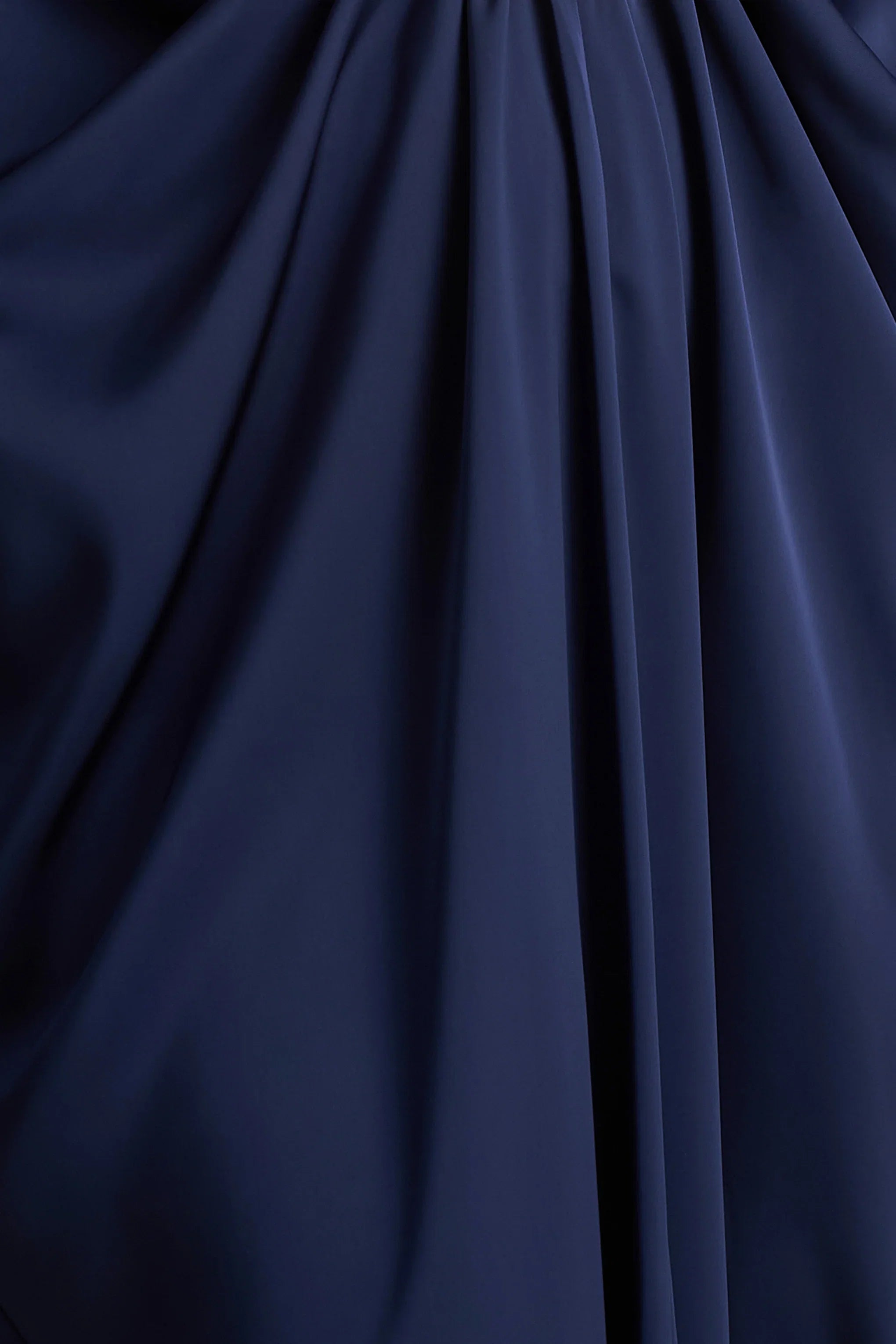 Tina Navy Satin Plunge Neck Embellished Maxi Dress