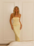 Golden Grace Bustier Top Lemon