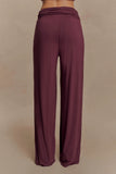 Ramona Modal Straight Leg Pant Mahogany
