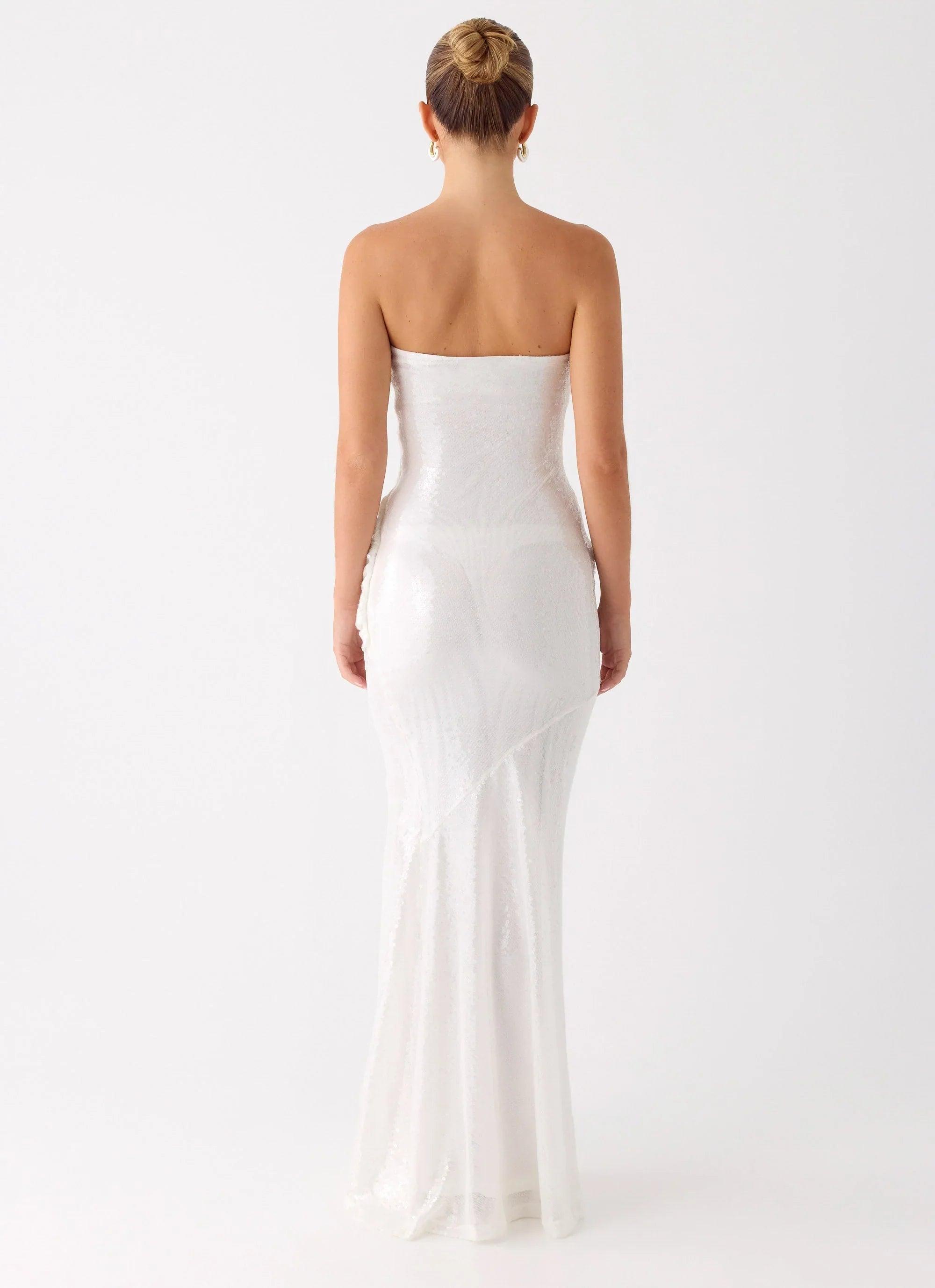 Anticipating Sequin Maxi Dress White