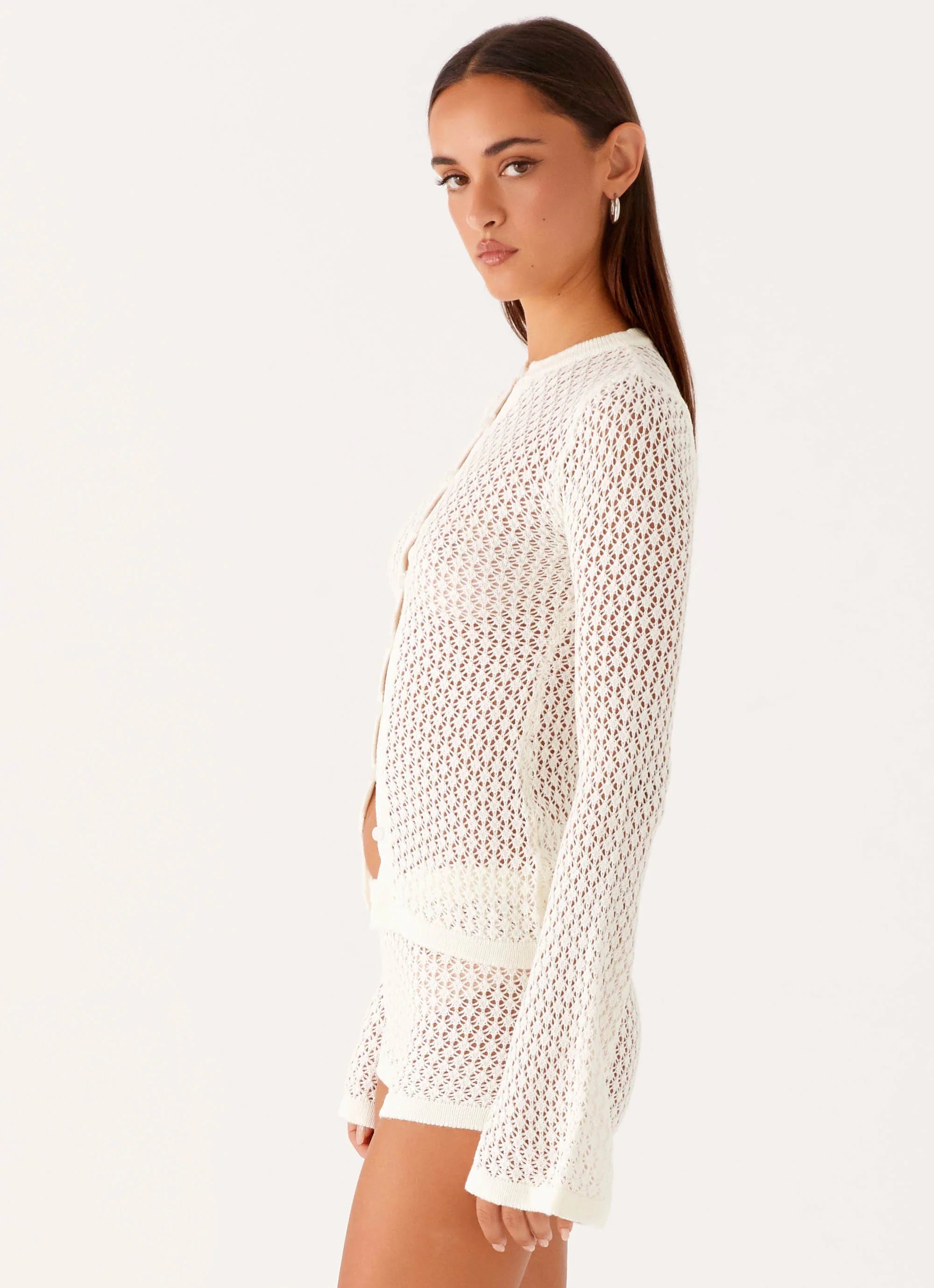 Molly Crochet Cardigan Ivory