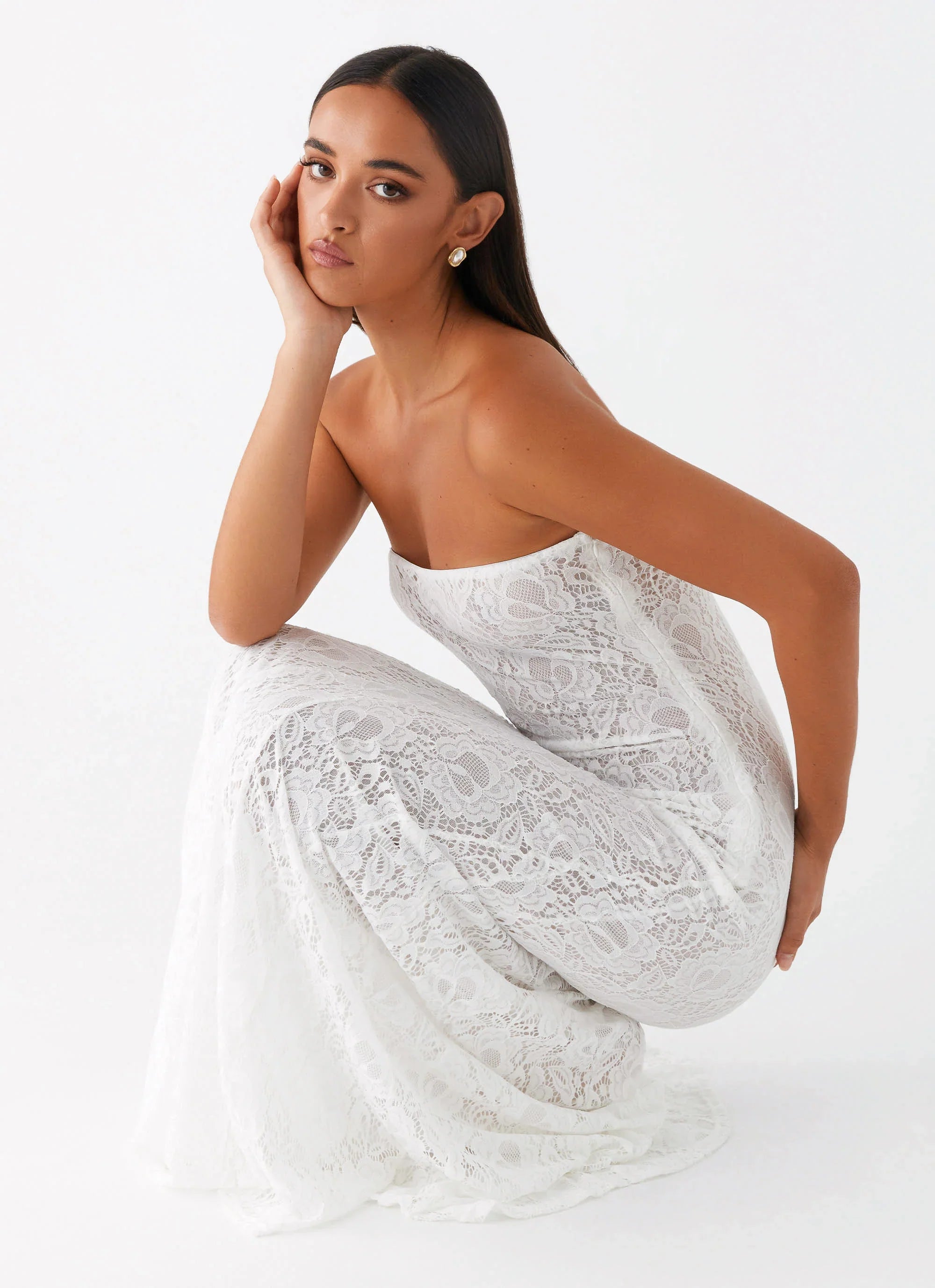 Lolita Lace Maxi Dress Ivory