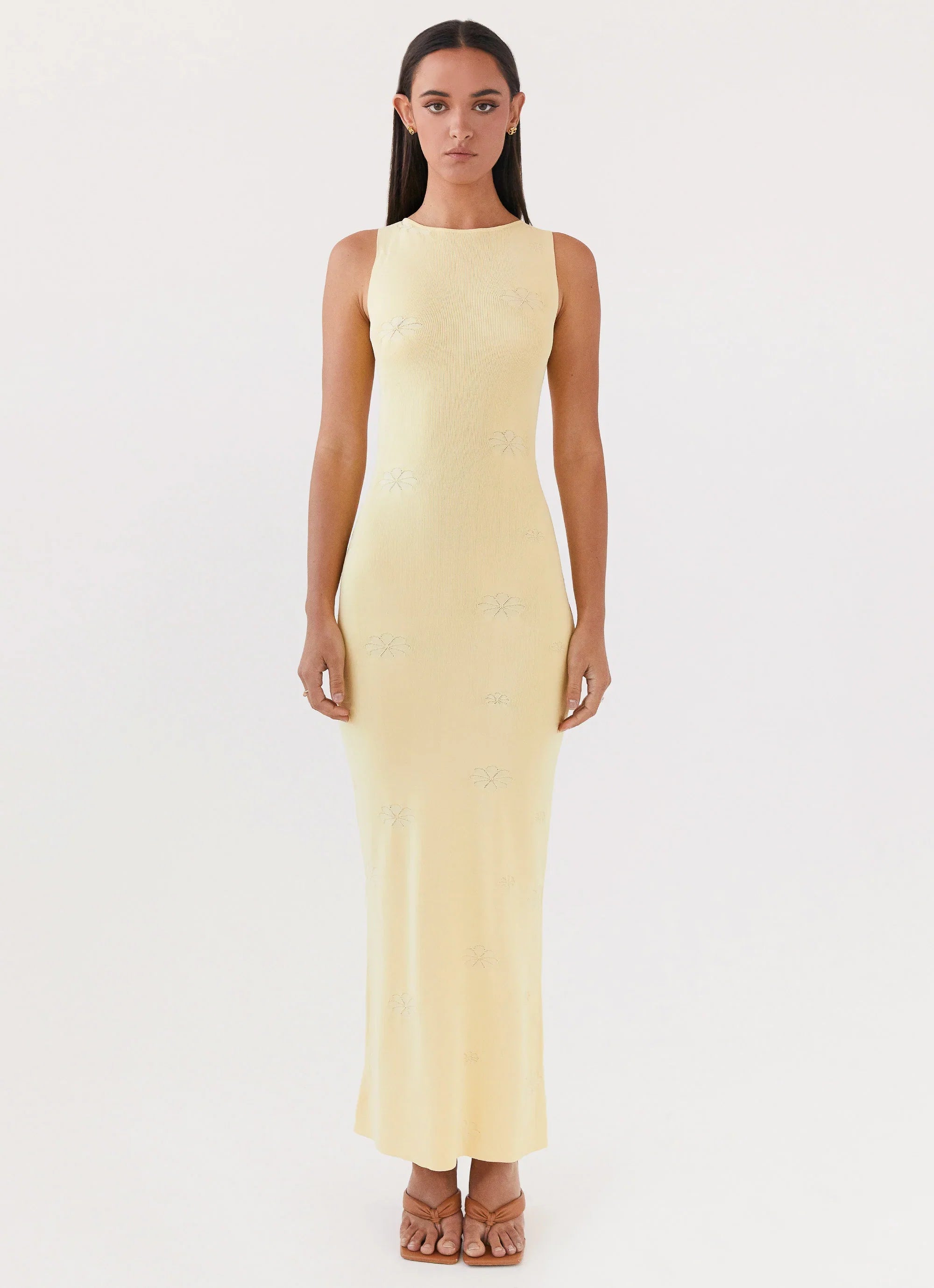 Holly Knit Maxi Dress Yellow